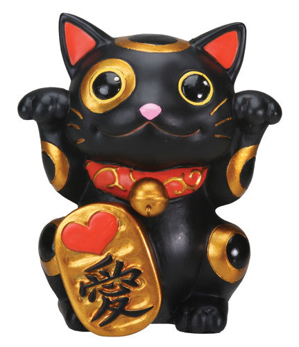 Traditional Glass Maneki Neko Jar - Made in Japan