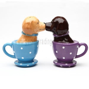 Tea Cup Pups Magnetic Salt & Pepper Shaker Set