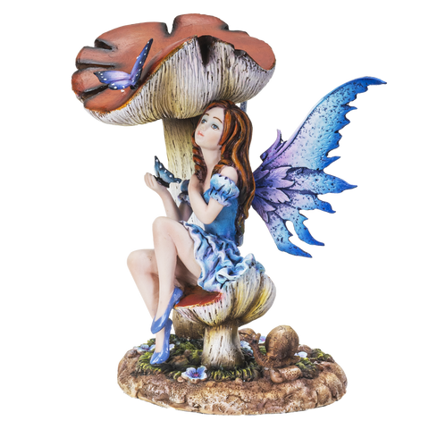 MUSHROOM FAIRY W/ BUTTERFLY C/12