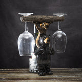 BLACK BEAR AND MOOSE WINE BOTTLE HOLDER C/2