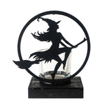 WITCH BY MOONLIGHT TEA LIGHT HOLDER C/24