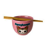 FURRYBONES MAOMAO BOWL WITH CHOPSTICKS C/24 MUST BUY 4