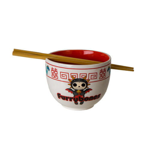 FURRYBONES SCORCHIE BOWL WITH CHOPSTICKS C/24 MUST BUY 4