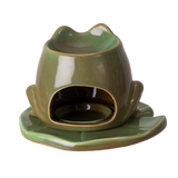 FROG ON LILY PAD OIL BURNER