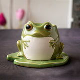 FROG ON LILY PAD OIL BURNER