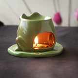 FROG ON LILY PAD OIL BURNER