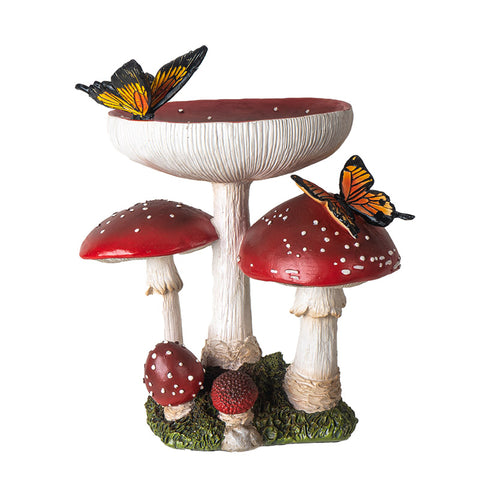 FS-TOADSTOOL MUSHROOMS W/BUTTERFLIES C/4