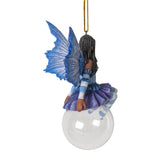 VIOLET BUBBLE RIDER FAIRY ORNAMENT C/32