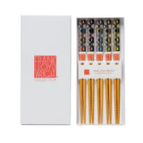 FLW IMPERIAL HOTEL OYA CARVING 5 PC CHOPSTICKS SET (10/100)