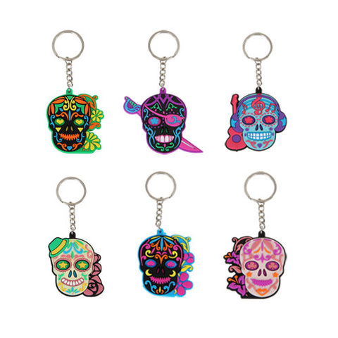 Sugar Skull Keychain Pack of 6