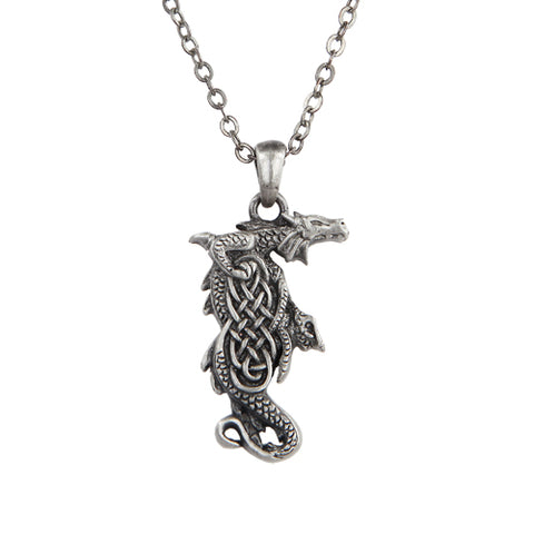 DISC-CELTIC DRAGON NECKLACE C/60