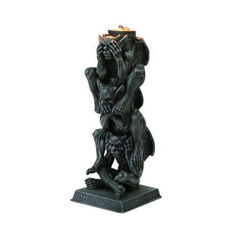 No Evils Gargoyle Candle Holder