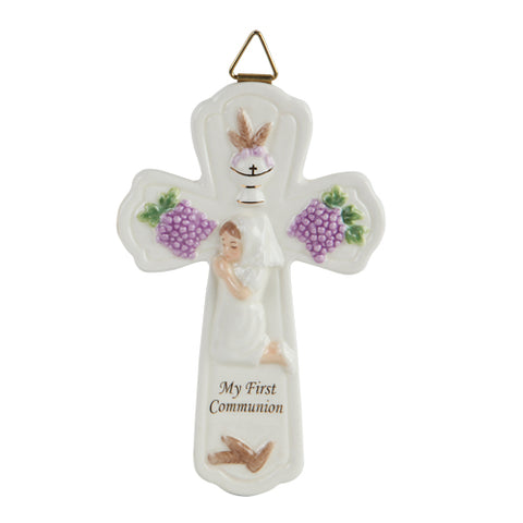 FIRST COMMUNION GIRL CROSS C/60