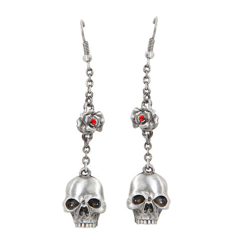 SKULL ROSE EARRINGS C/60