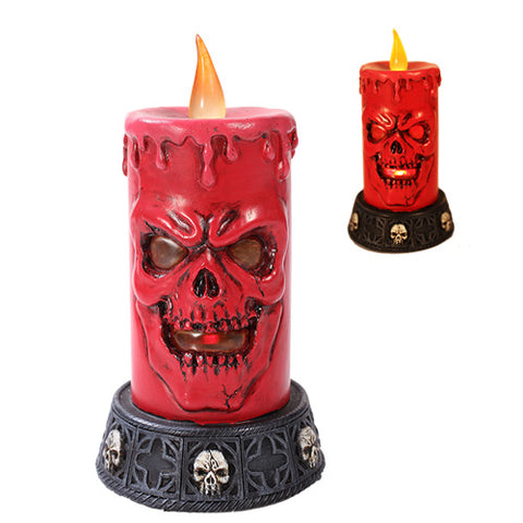 DISC-SKULL LED CANDLE  C/24