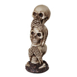 SEE HEAR SPEAK NO EVIL SKULL, C/24