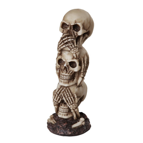 SEE HEAR SPEAK NO EVIL SKULL, C/24