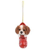 DISC-KING CHARLES SPANIEL ORNAMENT, C/96