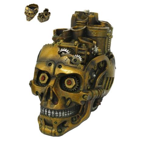 DISC-STEAMPUNK SKULL HOLDER C/12