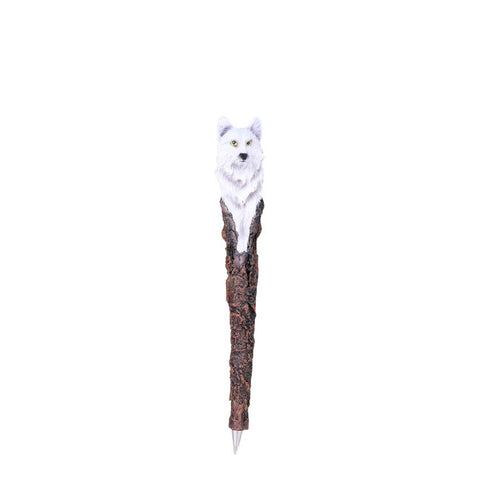 DISC-WHITE WOLF PEN W/ STAND C/48