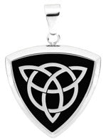 TRINITY SHIELD PENDANT 316L, C/60