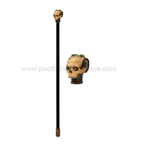 Steampunk Skull Walking Cane