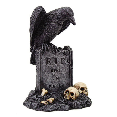 Raven On Tombstone R.I.P